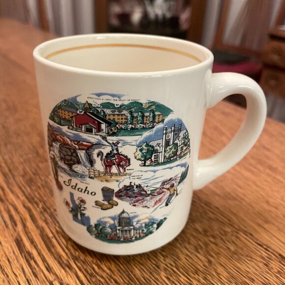 Vintage Idaho Souvenir Coffee Cup Mug by Conrad Crafters - Picture 1 of 5